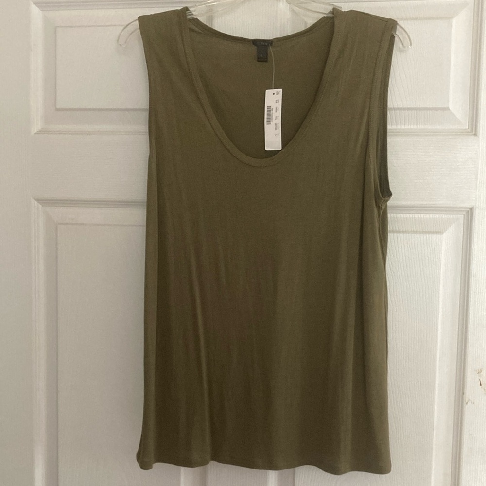 NWT JCREW tank top size L drapey viscose